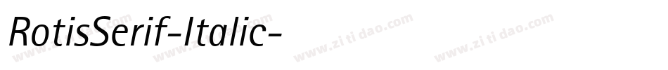 RotisSerif-Italic字体转换