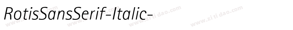 RotisSansSerif-Italic字体转换