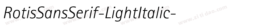 RotisSansSerif-LightItalic字体转换