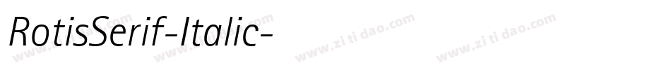 RotisSerif-Italic字体转换