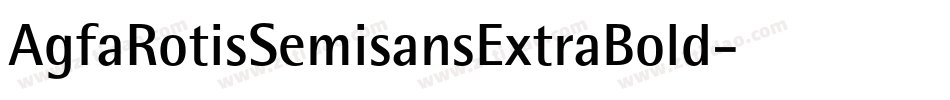 AgfaRotisSemisansExtraBold字体转换