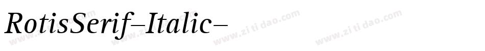 RotisSerif-Italic字体转换