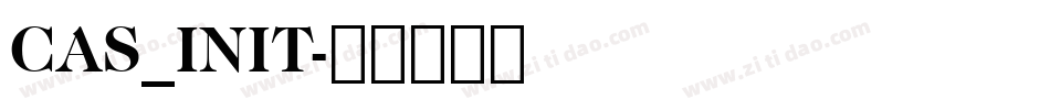 CAS_INIT字体转换