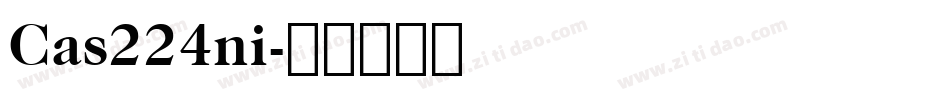 Cas224ni字体转换