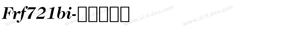 Frf721bi字体转换