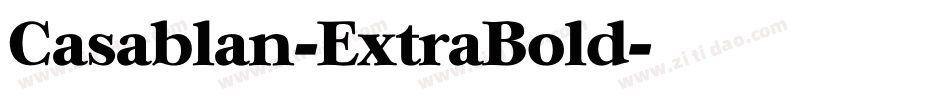 Casablan-ExtraBold字体转换