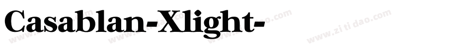 Casablan-Xlight字体转换