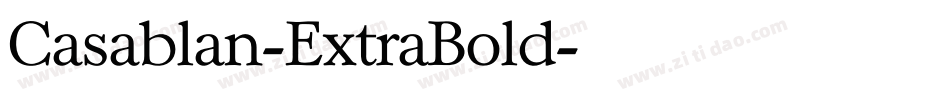Casablan-ExtraBold字体转换