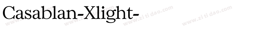 Casablan-Xlight字体转换