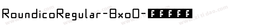 RoundicoRegular-8xo0字体转换