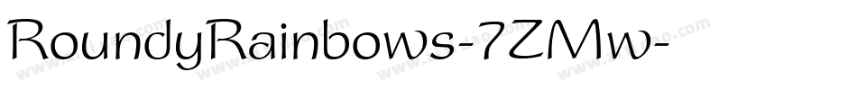 RoundyRainbows-7ZMw字体转换