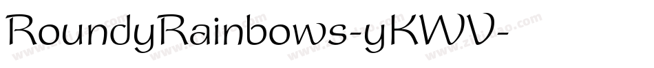 RoundyRainbows-yKWV字体转换