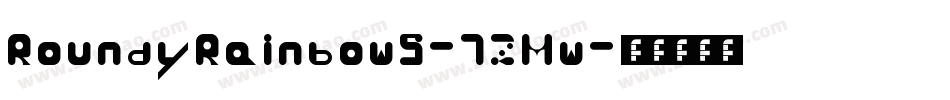 RoundyRainbows-7ZMw字体转换