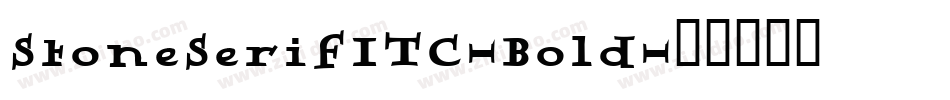 StoneSerifITC-Bold字体转换