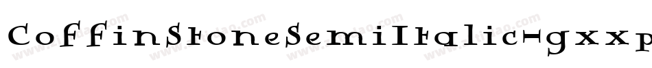 CoffinStoneSemiItalic-gxxp6字体转换