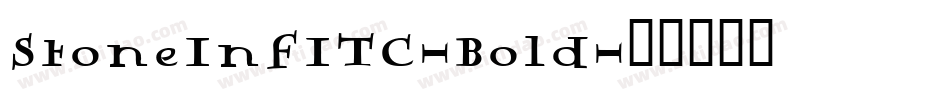 StoneInfITC-Bold字体转换