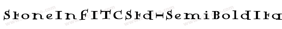 StoneInfITCStd-SemiBoldItalic字体转换