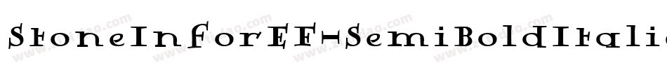 StoneInforEF-SemiBoldItalic字体转换