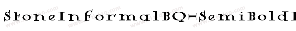 StoneInformalBQ-SemiBoldItalic字体转换