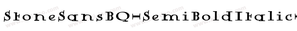 StoneSansBQ-SemiBoldItalic字体转换