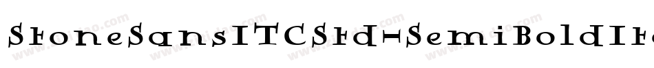 StoneSansITCStd-SemiBoldItalic字体转换