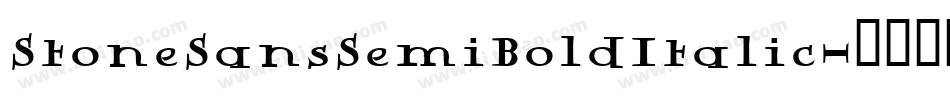 StoneSansSemiBoldItalic字体转换