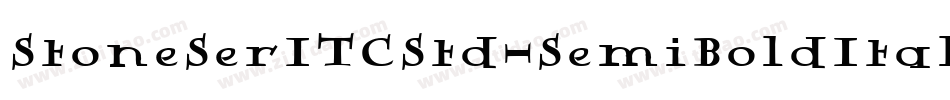 StoneSerITCStd-SemiBoldItalic字体转换