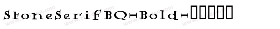 StoneSerifBQ-Bold字体转换