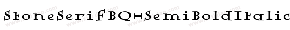StoneSerifBQ-SemiBoldItalic字体转换