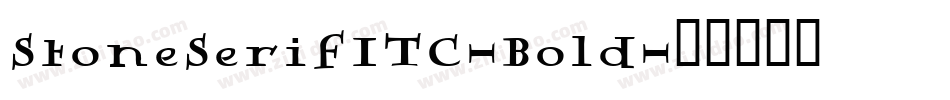StoneSerifITC-Bold字体转换