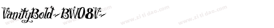 VanityBold-BW08V字体转换