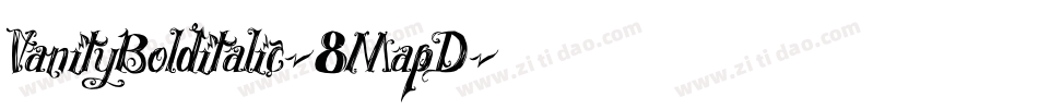 VanityBolditalic-8MapD字体转换