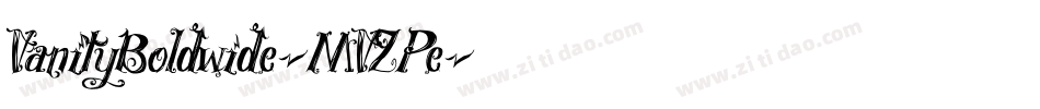 VanityBoldwide-MVZPe字体转换