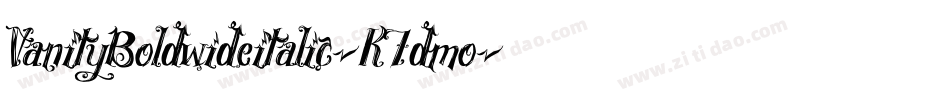 VanityBoldwideitalic-K7dmo字体转换