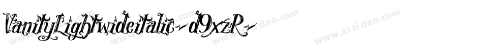 VanityLightwideitalic-d9xzR字体转换