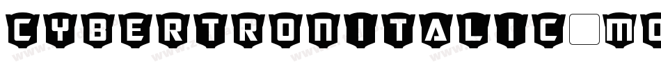 CybertronItalic-mO8x字体转换 CybertronItalic-mO8x字体转换