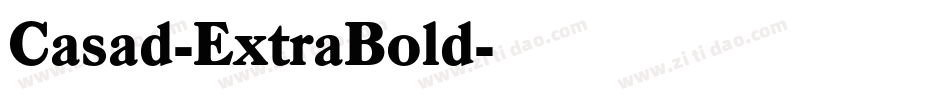 Casad-ExtraBold字体转换