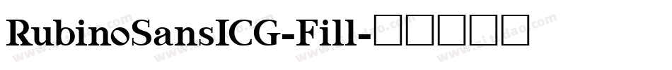 RubinoSansICG-Fill字体转换