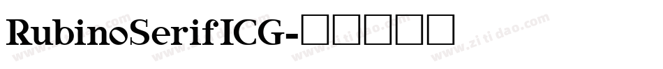 RubinoSerifICG字体转换