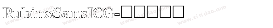 RubinoSansICG字体转换