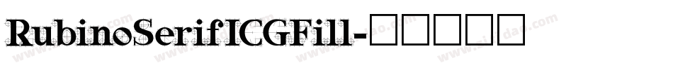 RubinoSerifICGFill字体转换