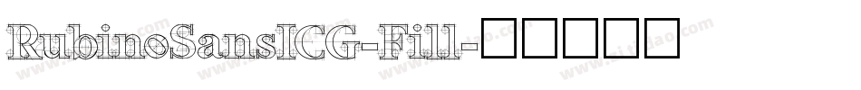 RubinoSansICG-Fill字体转换
