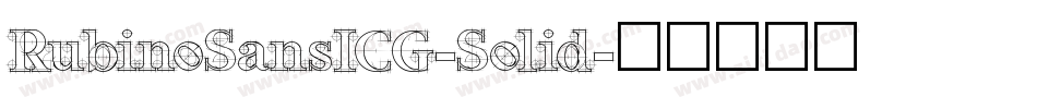 RubinoSansICG-Solid字体转换