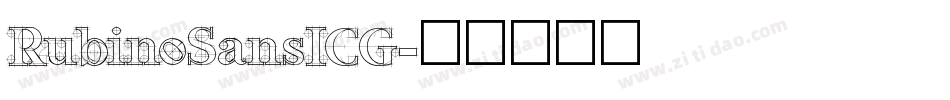 RubinoSansICG字体转换