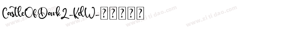 CastleOfDark2-KelW字体转换