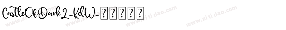 CastleOfDark2-KelW字体转换