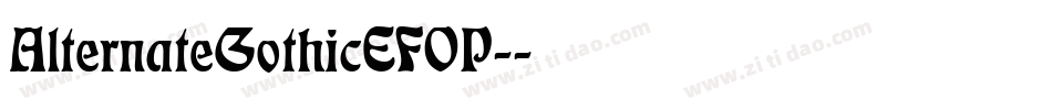 AlternateGothicEFOP-字体转换