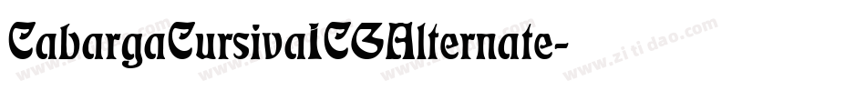 CabargaCursivaICGAlternate字体转换