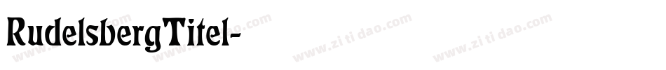 RudelsbergTitel字体转换