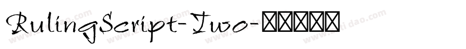 RulingScript-Two字体转换